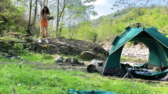 ♥️♥️ SOLO CAMPING ASMR ♥️♥️ LONELY YOUNG GIRL♥️♥️WATERFALL AND HEALING SOUNDS OF NATURE⛰ #8