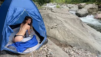 ???? Girl solo bushcraft survival camping in forest Overnight CAMPING-RELAXING AND ASMR-RELEASE.