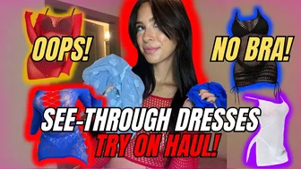 SEE-THROUGH Dress TRY ON with Mirror View! (4K) | Alyssa Fox TryOn #1