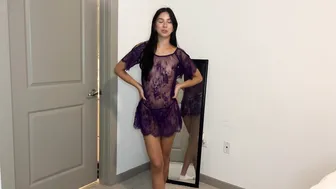 SEE-THROUGH Dress TRY ON with Mirror View! [4K] | Alyssa Fox TryOn #8