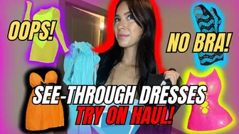 SEE-THROUGH Dress TRY ON with Mirror View! (4K) | Alyssa Fox TryOn №2