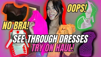 SEE-THROUGH Dress TRY ON with Mirror View! (4K) | Alyssa Fox TryOn №3