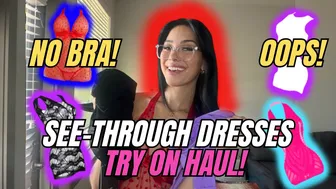 4K SEE-THROUGH Dresses TRY ON with Mirror View! | Alyssa Fox TryOn