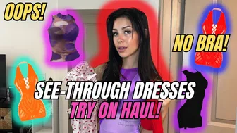 4K SEE-THROUGH Dresses TRY ON with Mirror View! | Alyssa Fox TryOn №4