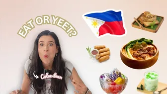 colombian tries filipino food for the FIRST TIME! ♥️♥️♥️♥️ | Zarias #1