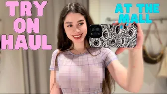 Transparent Clothes with Laurel | See-Through Try On Haul At The Mall [4K] #1