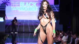 BlackTape Project x Emily Rinuado in SLOW MOTION 4k + Taping | Miami Swim Week 2024 #2