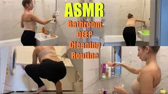 ASMR Bathroom DEEP cleaning routine/Clean with me