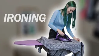 Ironing clothes with plenty of thick steam #1