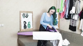 Ironing clothes with plenty of thick steam #10