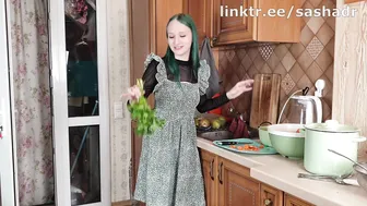 Cleaning with my Friend Ghost! True vegetable lovers! #8