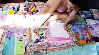 "Long Road Home" Painting Timelapse - Working on Abstract Pieces for my Uluwatu Collection #9