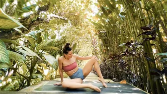 Yoga Flow in Jungle at KusFarm Bali Retreat, Cha Wilde Music "Free Fall into Darkness" #10