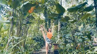 Yoga Flow in the Jungle at KusFarm Bali Retreat to Cha Wilde Music "Long Road Home" #1