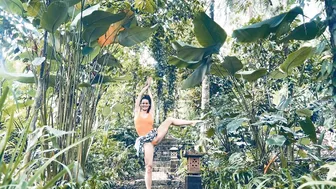 Yoga Flow in the Jungle at KusFarm Bali Retreat to Cha Wilde Music "Long Road Home" #4