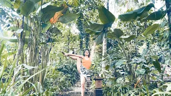 Yoga Flow in the Jungle at KusFarm Bali Retreat to Cha Wilde Music "Long Road Home" #5