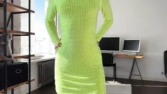 Light Up the Room in This Acid Green Cocktail Dress!  #7