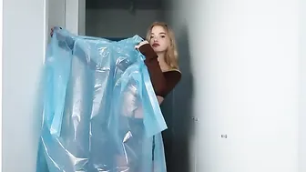 Ritori Transparent Raincoat Try-On | Stylish Outerwear in 4K #4