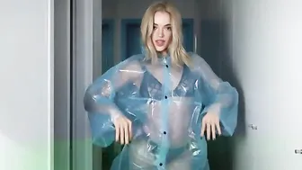 Ritori Transparent Raincoat Try-On | Stylish Outerwear in 4K #7