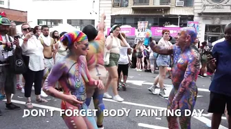 NYC PRIDE DAY BODY PAINTING #3