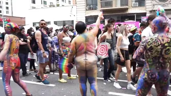 NYC PRIDE DAY BODY PAINTING #4