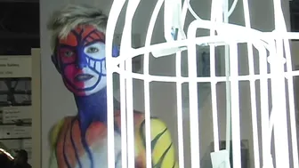 BODY PAINTING with ANDY GOLUB : BIRD CAGE #7