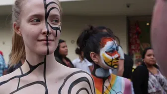 BODY PAINTING with ANDY GOLUB at the GUGG #1