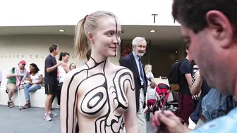 BODY PAINTING with ANDY GOLUB at the GUGG #2