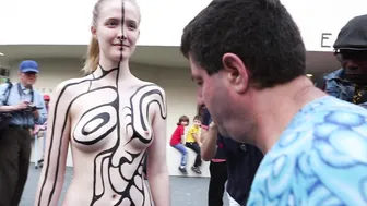 BODY PAINTING with ANDY GOLUB at the GUGG #3