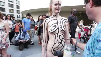 BODY PAINTING with ANDY GOLUB at the GUGG #4