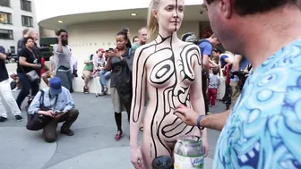 BODY PAINTING with ANDY GOLUB at the GUGG #6