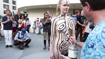 BODY PAINTING with ANDY GOLUB at the GUGG #7