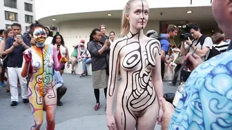 BODY PAINTING with ANDY GOLUB at the GUGG #8