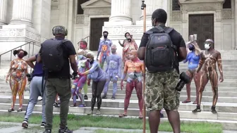 BODY PAINTED MODELS AT THE NYC PUBLIC LIBRARY #2