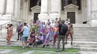 BODY PAINTED MODELS AT THE NYC PUBLIC LIBRARY #4