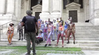 BODY PAINTED MODELS AT THE NYC PUBLIC LIBRARY #5