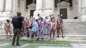 BODY PAINTED MODELS AT THE NYC PUBLIC LIBRARY #7