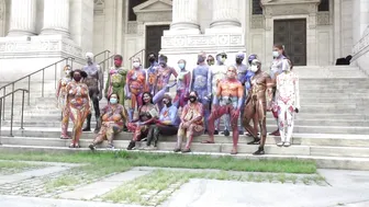 BODY PAINTED MODELS AT THE NYC PUBLIC LIBRARY #9