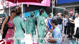 Times Square Body Painting #-1 #2