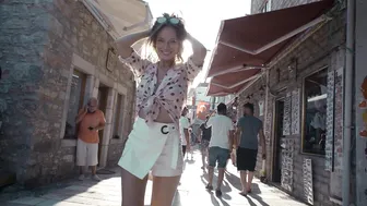 Bodrum Bazar Walk with Hot Model Natasha #8