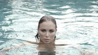 Hot girl by the pool filmed in slow motion for Pinkkiss Bali trip #8