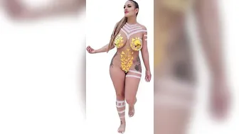 Tiktok latin woman bodypaint walk 4k #5