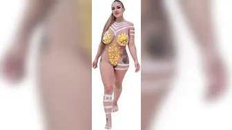 Tiktok latin woman bodypaint walk 4k #6