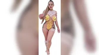 Tiktok latin woman bodypaint walk 4k #8