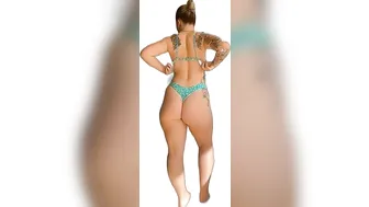 Tiktok girl Bikini White Background #8