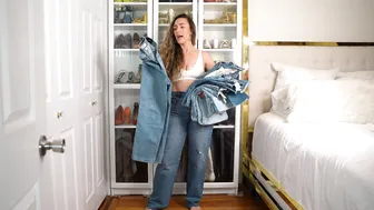 ♥️♥️♥️♥️♥️♥️ WHAT A DISASTER w/ @abercrombie Curve Love Line Denim Try On | Midsize Curvy Size 8-10 #9