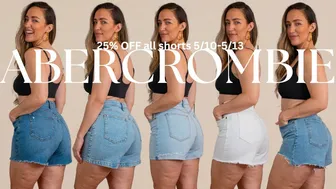 ???????????????? Might Have Found the BEST Denim Shorts for US Curvy Babes!! | @abercrombie 25% OFF Shorts Sale