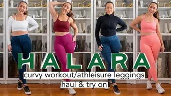 Curvy Workout/Athleisure Halara Leggings Haul & Try-On [+20% OFF with code Merideth20]