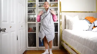 Size 8/10 Spring H&M Try-On Haul [ft. @sweetnightsleep Heated Wearable Blanket] #5