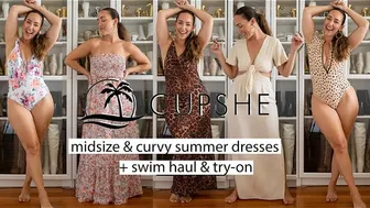 Cupshe Midsize & Curvy Summer Dresses + Swim Haul Try-On (+ 15% OFF discount code] #1